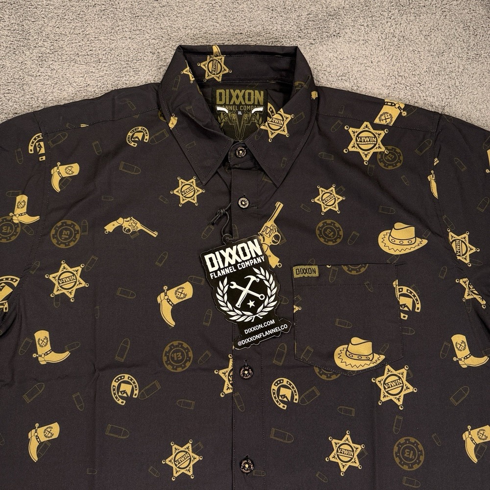 Dixxon Flannel V Twin 1876 Shirt Men Extra Large Black Limited Edition Western - Picture 2 of 8